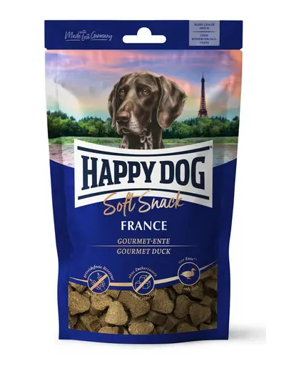 HAPPY DOG Soft Snack France, gustari pentru caini, cu rata Gourmet, 100 g
