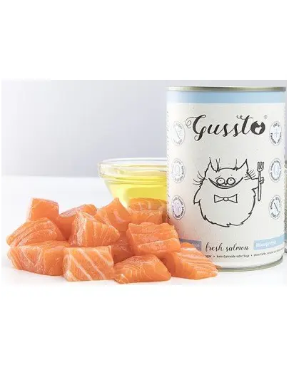 GUSSTO Cat Fresh Salmon cu somon, hrana pisici 6x400 g