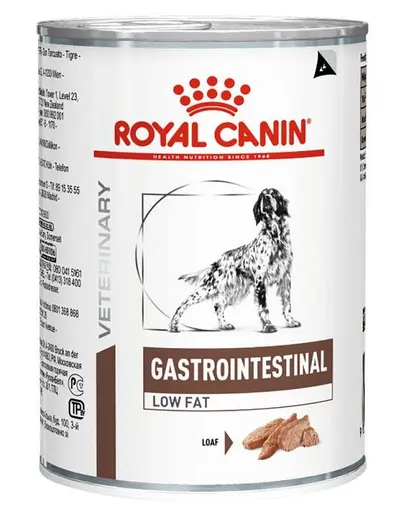 ROYAL CANIN Gastro Intestinal Low Fat hrana umeda cu continut redus de grasimi pentru caini cu tulburari gastro-intestinale 12 x 410 g