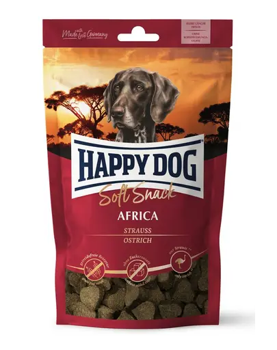 HAPPY DOG Soft Snack Africa - Recompense pentru caini - cu proteine de strut - 100g
