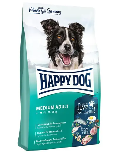 HAPPY DOG Supreme Fit&Vital Medium Adult hrana uscata caini adulti de talie medie 4 kg