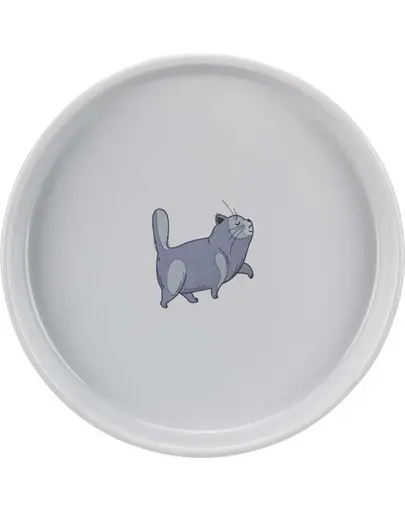 TRIXIE Castron ceramic pentru pisici 0,6L/diam.23cm, gri