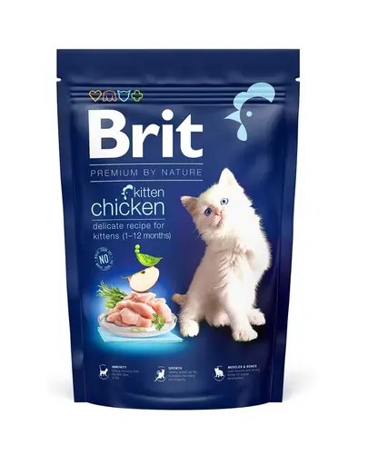 BRIT Cat Premium by Nature Kitten chicken Hrana uscata pentru pisoi sau pisici gestante, cu pui 300 g