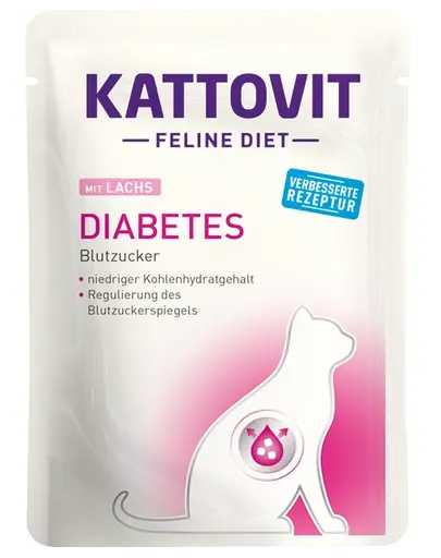 KATTOVIT Feline Diet Diabetes hrana umeda dietetica pentru pisici cu diabet 85 g
