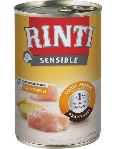 RINTI Sensible hrana umeda pentru caini adulti cu alergii alimentare 400 gr