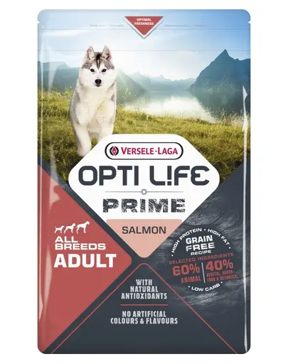 VERSELE-LAGA Opti Life Prime Adult Salmon Hrana uscata pentru caini adulti, cu somon 12,5kg