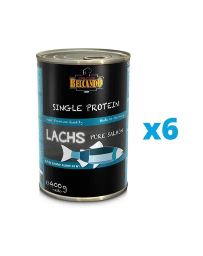 BELCANDO Single Protein hrana umeda pentru caini, cu somon 6x400 g