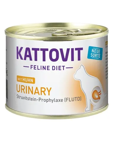KATTOVIT Feline Diet Urinary hrana umeda dietetica pentru pisici in prevenirea pietrelor struvit, cu pui 185 g