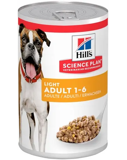 HILL'S Science Plan Canine Adult Light Chicken 370 g Conserva hrana pentru caini adulti supraponderali