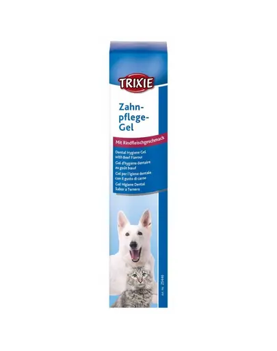 TRIXIE Gel pentru ingrijire dinti si ginii pentru Caini si pisici - aroma vita  100 g