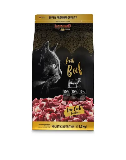LEONARDO Fresh Beef & Poultry Hrana uscata pentru pisici, cu vita si pasare 1,5 kg
