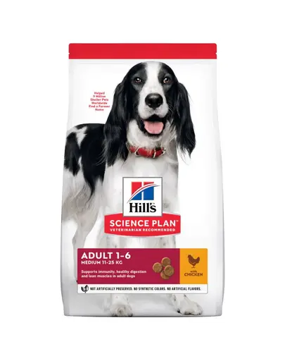 HILL'S Science Plan Adult Medium hrana uscata pentru Caini de talie medie, cu pui 14 kg