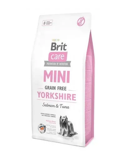 BRIT Care Grain Free Mini Yorkshire hrana uscata caini adulti talie mica, somon si ton 7 kg