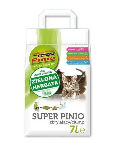 BENEK Super Pinio nisip pentru litiera, cu ceai verde 7 L
