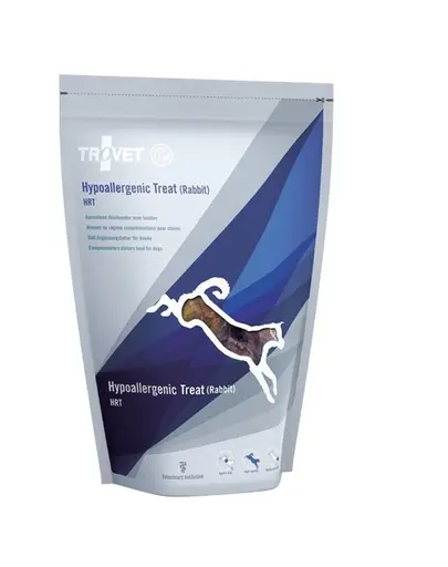 TROVET Hypoallergenic Treat Rabbit HRT recompense caini, cu iepure 250 g pentru intolerante alimentare