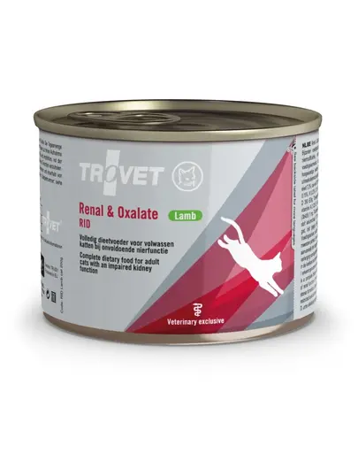 TROVET Renal&Oxalate Lamb RID hrana umeda dietetica pisica 200 g