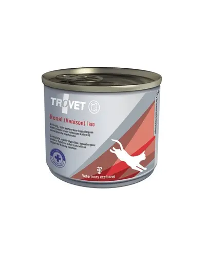 TROVET Renal Venison RID hrana umeda pisica 200 g cu vanat