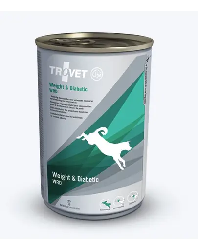 TROVET Weight and Diabetic WRD hrana umeda caini cu diabet 400 g