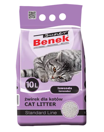 BENEK Super Standard nisip pentru litiera, cu lavanda 10 L