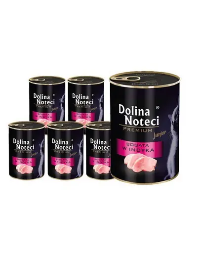 DOLINA NOTECI Premium Junior Conserve pentru pisoi, cu curcan 12x400 g