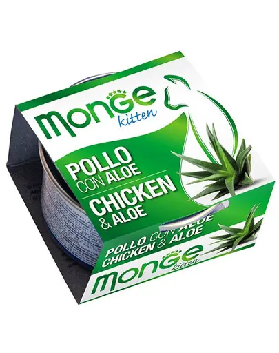 MONGE Fruit Kitten hrana umeda pentru pisoi, cu pui si aloe 80 g