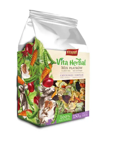 VITAPOL Vitaherbal mix fulgi pentru Rozatoare 150 g