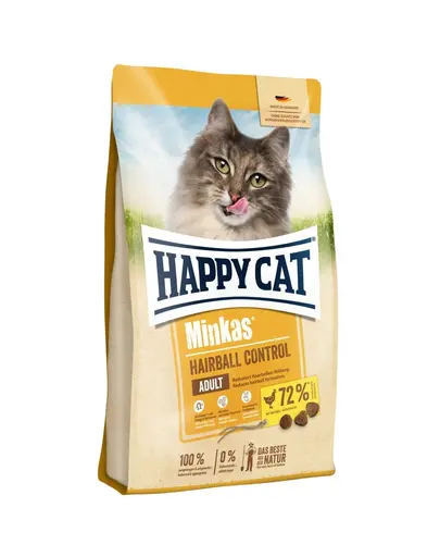 HAPPY CAT Minkas Hrana uscata pentru pisici, pentru controlul ghemelor de par, 10 kg