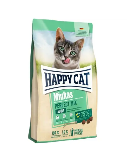 HAPPY CAT Hrana uscata pentru pisici adulte Perfect Mix, peste & pui & miel, 10 kg