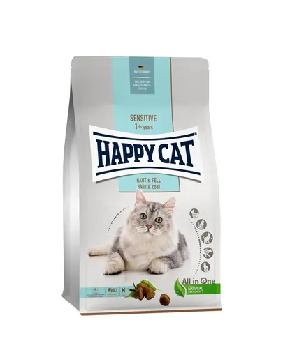 HAPPY CAT Sensitive Hair & Skin hrana uscata pentru pisici adulte cu probleme dermatologice 4 kg