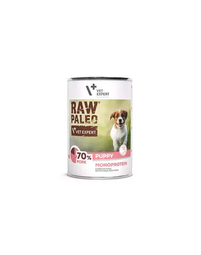 VETEXPERT Raw Paleo Pork Puppy Can Hrana umeda catei, cu porc 400g