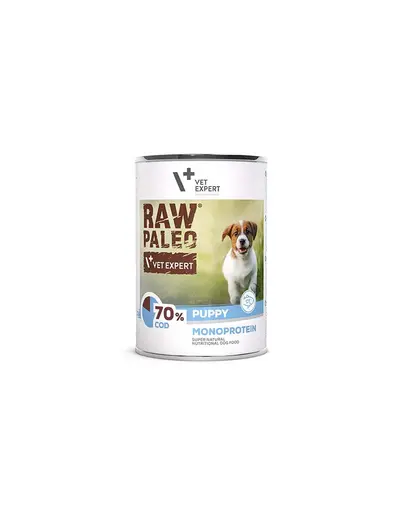 VETEXPERT Raw Paleo Cod Puppy Can Hrana umeda catei, cu cod 400g