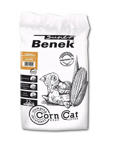 BENEK Super Corn Cat Asternut litiera pisici 22 kg