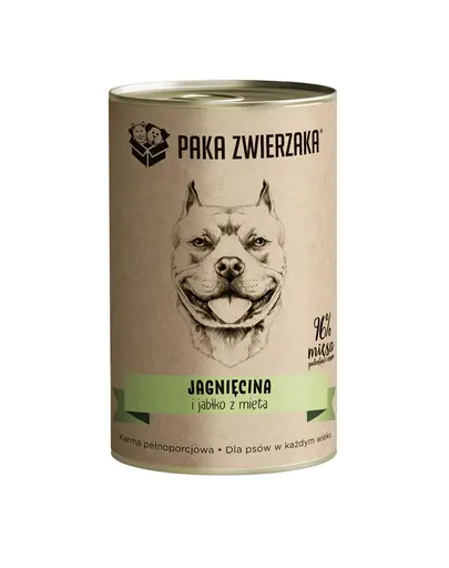 PAKA ZWIERZAKA Hrana umeda pentru caini, cu miel si mere&menta 400 g