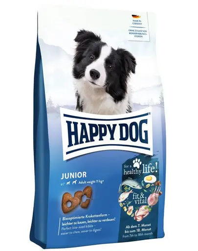HAPPY DOG Supreme Fit&VItal Junior Hrana uscata pentru caini junior, cu pasare 10 kg