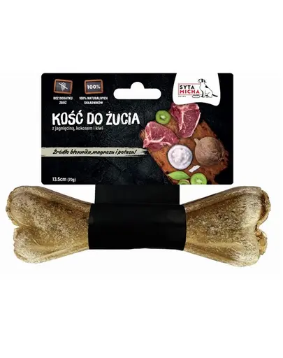 SYTA MICHA Os de ros pentru caini cu kiwi si cocos 13,5 cm