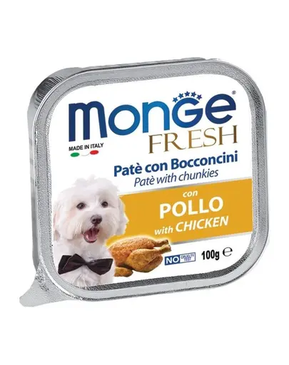 MONGE Fresh hrana umeda pentru Caini sub forma de pate, cu pui 100 g