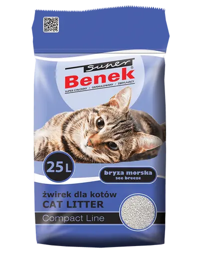 Benek Super Compact Fragrance nisip pentru litiera, cu efect de calmare 25 L
