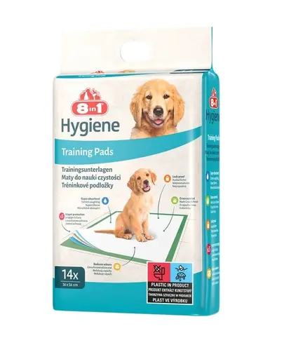 8IN1 Covorase absorbante pentru catei 60 x 60 cm 14 buc.