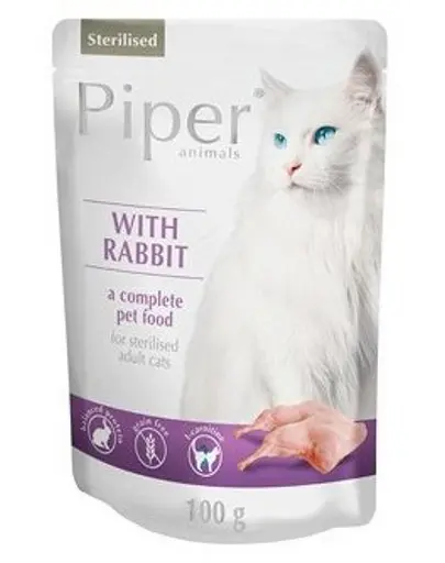 DOLINA NOTECI PIPER Hrana umeda pentru pisici sterilizate - cu iepure 100 g