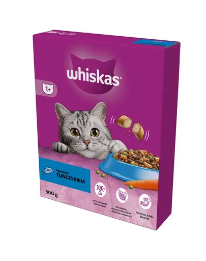 WHISKAS Adult 300g hrana uscata pentru pisici, cu ton delicios