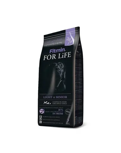 FITMIN Dog For Life Light and Senior 2,5 kg hrana pentru caini seniori