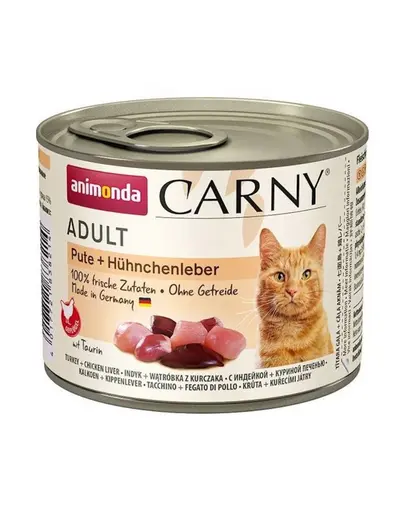 ANIMONDA Carny Adult hrana pisica adulta, curcan si ficat de pui 200 gr