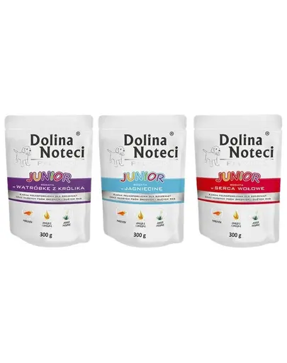 DOLINA NOTECI Junior Premium mix hrana caini junior 12x300g
