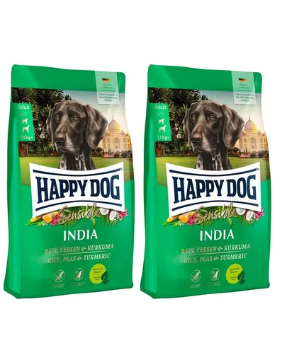 HAPPY DOG Sensible India 20 kg (2x10 kg) hrana vegetariana pentru caini, cu orez