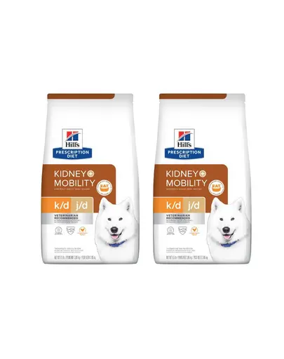 HILL'S Prescription Diet k/d + Kidney and Mobility caini cu afectiuni renale 24 kg (2x12 kg) hrana dietetica