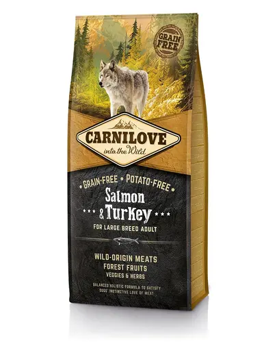 CARNILOVE Adult Large Breed hrana uscata caini adulti de rase mari, somon si curcan 12 kg
