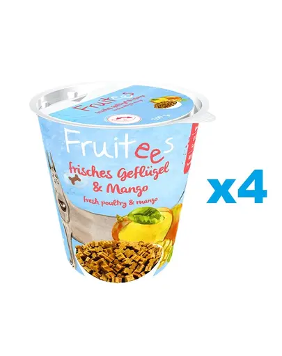 BOSCH Fruitees recompense caini 4x200 g pasare si mango