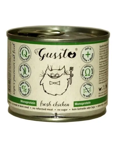 GUSSTO Cat Fresh Chicken hrana pisici cu pui proaspat 12x200 g