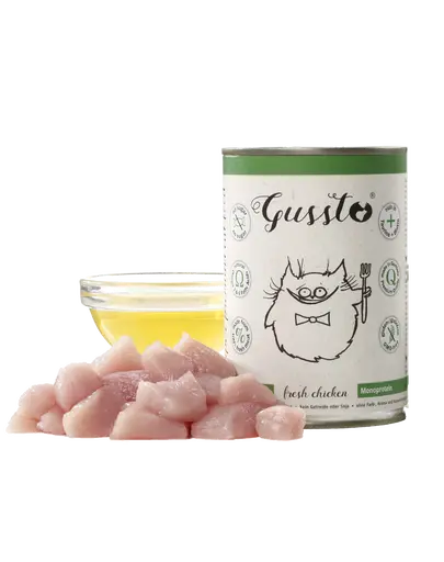 GUSSTO Cat Fresh Chicken hrana cu pui pentru pisici 12x400 g