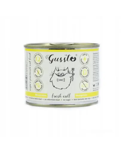 GUSSTO Cat Fresh Calf hrana cu vitel pentru pisici 6x200 g